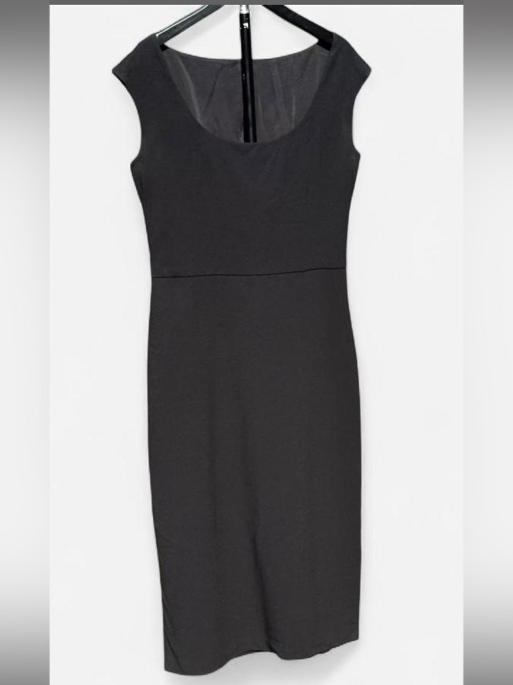 Designer Peter Cohen Black Wool Midi Dress M